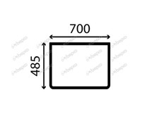 For JCB TELETRUK ROOF WINDSHIELD CURVED - TINTED