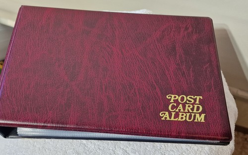 Glen postcard album - , maroon