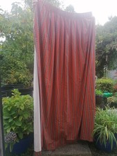 Laura Ashley Oak Leaves vintage curtains each 85"d x 88"w red