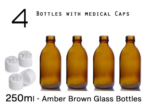 250ml amber brown glass - amber,