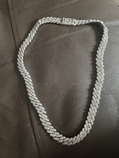 Cernucci Men's Iced Cuban Link Chain 8mm New Worn Twice Before