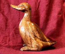 Large Hand Carved Wooden Duck 21 cm (8") Tall Excellent Condition