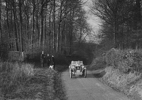 Old large motor racing photo - old,