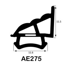Fits SMART AE275 uPVC Bi Fold Door Gasket Seal Black Rubber for Sliding Doors