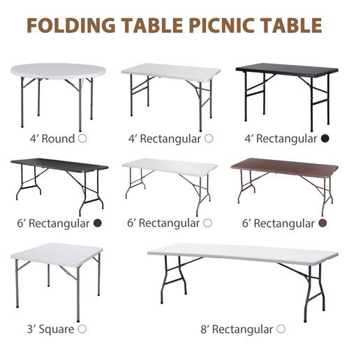 Plastic folding table picnic - plastic,