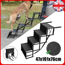 Dog Car Ramp Foldable Dog Car Ladder Steps Portable Steel & Oxford Fabric Pets