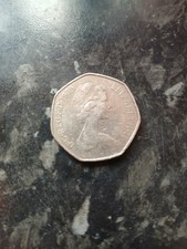 D.G.REG.F.D 1969  Old Large Britannia 50p Fifty pence Coin Elizabeth II