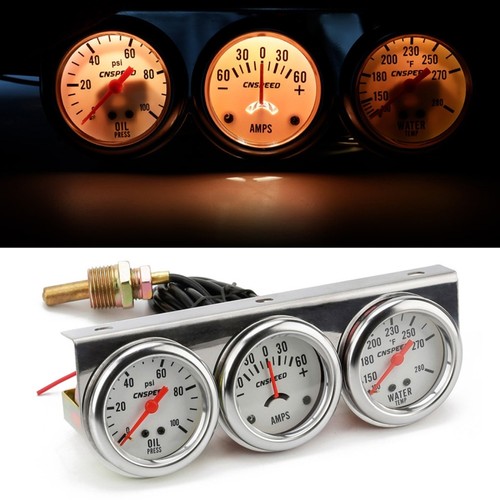 52mm 12v car triple gauge - 12v, set