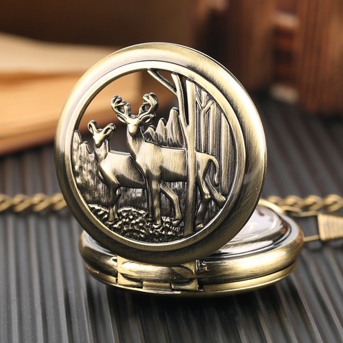 Antique style bronze elk - antique,
