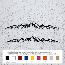 (2x) Mountain Decal Vinyl