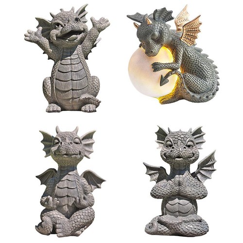 Resin dragon statue zen - dragon,