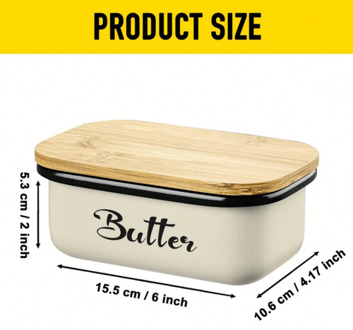 Metal butter dish with lid - butter,