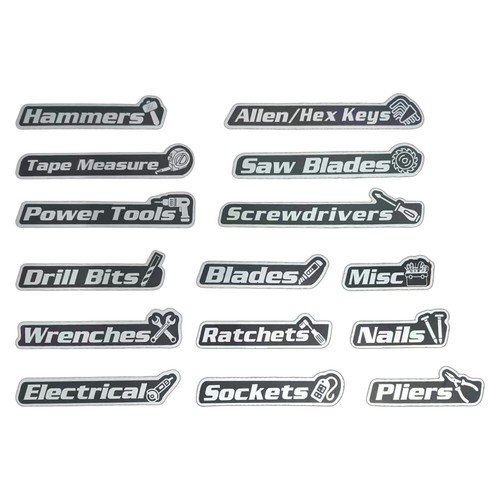 Magnetic tool box labels - magnetic,