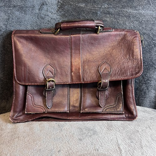 Leather briefcase laptop - leather,