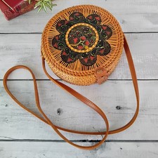 Round Handwoven Wicker Woven