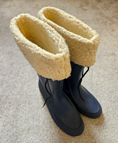 Vintage 1970 navy rubber - navy,