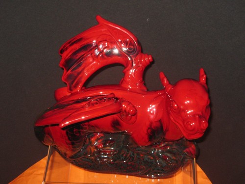 Royal doulton flambé - flambé, veined