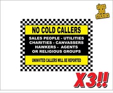 Three No Cold Callers signs