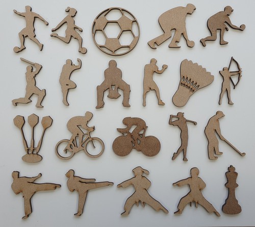 Mdf 62mm laser cut sports - laser,