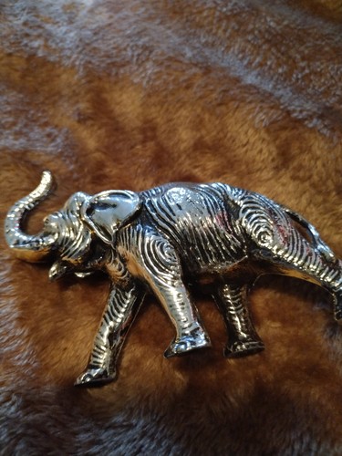 Ceramic silver coated elephant - ceramic,