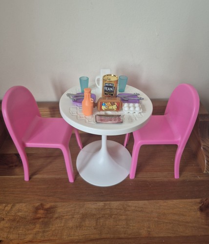 Barbie dining set with table - barbie,