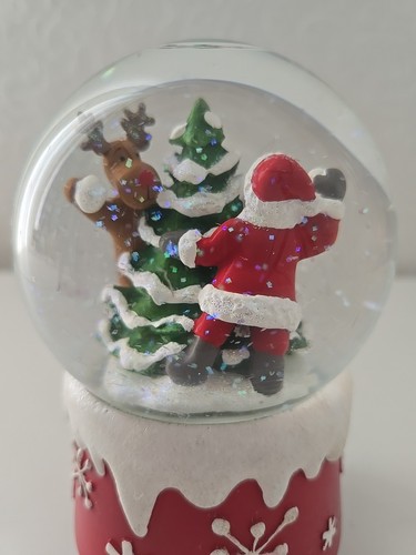 Musical snow globe santa - globe, &