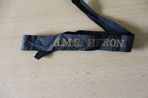 Hms heron cap tally - hms,