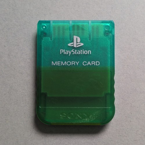 Ps1 memory card emerald clear - ps1,