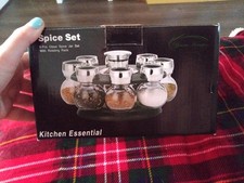 Spice Jars Set of 8 Glass Herb