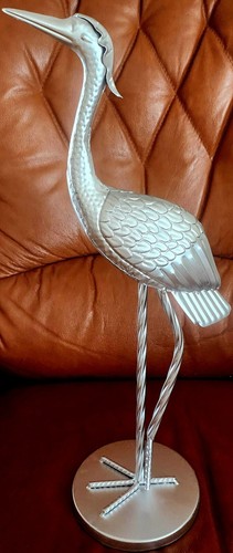 Dunelm zen metal heron silver - zen,