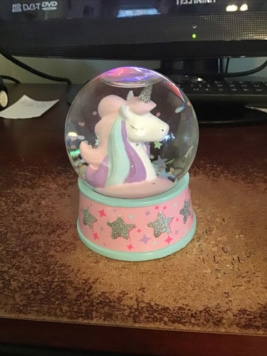 Unicorn snowglobe decorated - ,