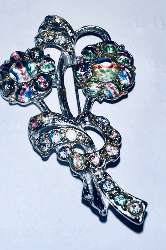 Vintage brooch flower bouquet - flower,