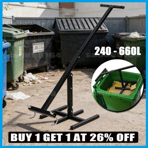 Wheelie bin compactor press - wheelie,