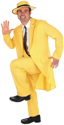 1920s yellow zoot suit - yellow,