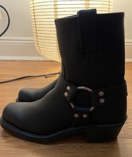 Frye Harness 8R Black Boots