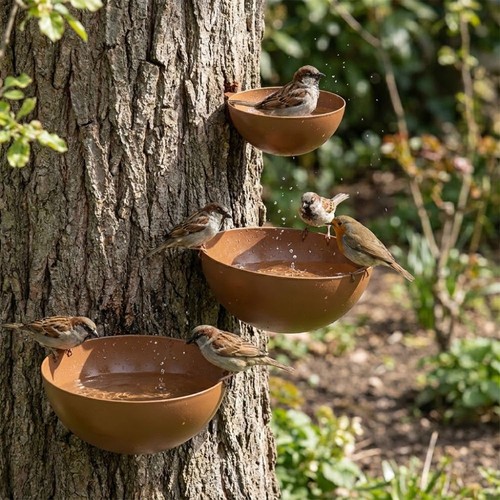 Retro rain catcher metal bird - retro,