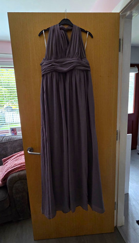 Grey satin sleeveless - satin,
