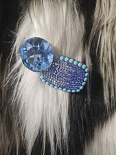 Statement Blue Crystal Brooch