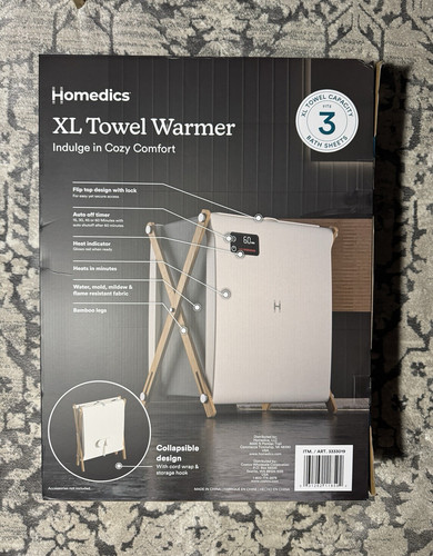Homedics towel warmer luxe - homedics,