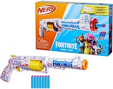 Nerf Fortnite Frenz-Ever Dart Blaster – Quick-Load Foam Gun with 6 Darts