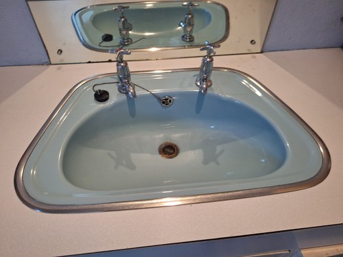 Retro 1960s aqua - retro, bathroom