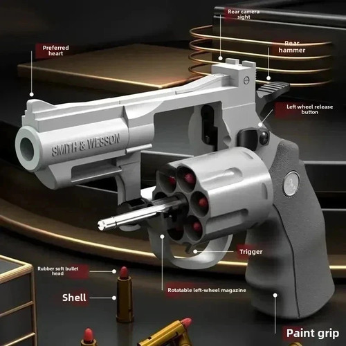 Zp5 revolver soft bullet toy - revolver,
