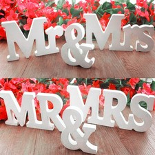 Mr & Mrs Wooden Letter Sign