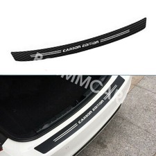4D Carbon Fiber Rear Trunk Bumper Guard Protector Trim Sticker Car Accessories