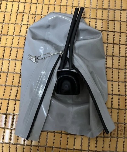 Latex hood rubber mask - rubber, with
