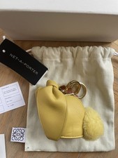 Loewe Yellow Leather Bunny Rabbit Coin Purse Bag Charm Keyring