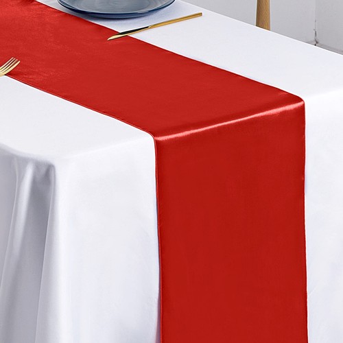 Pcs red satin - satin, table
