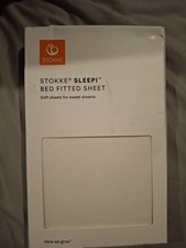 Stokke Sleepi Fitted Sheet V3, White - Compatible w/ Sleepi Bed V3 & Mattress V3