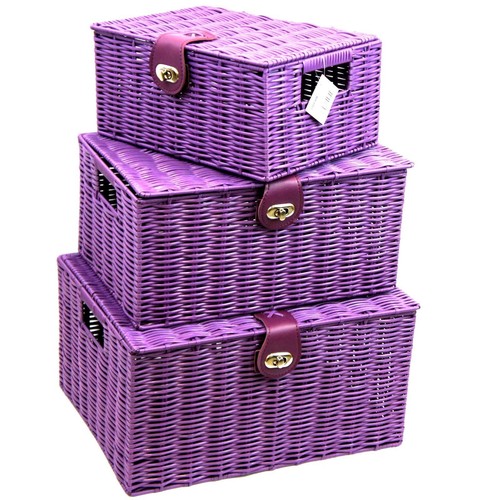 Storage basket purple resin - basket,