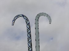 Two Decorative Glass walking